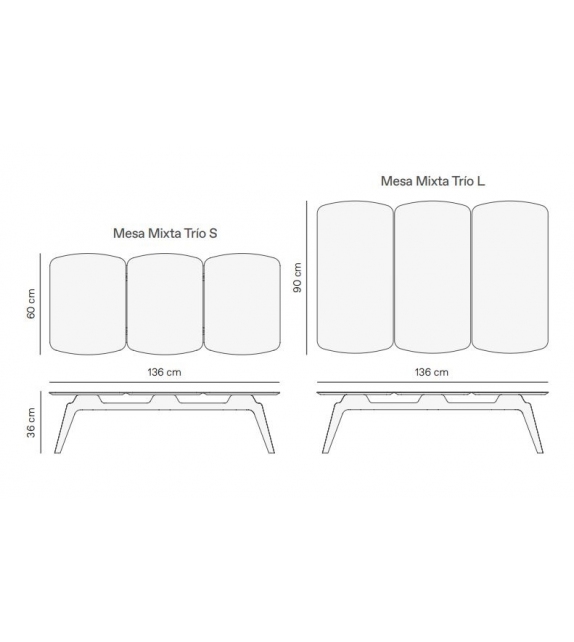 Mesa Mixta Duo Nomon Tavolino