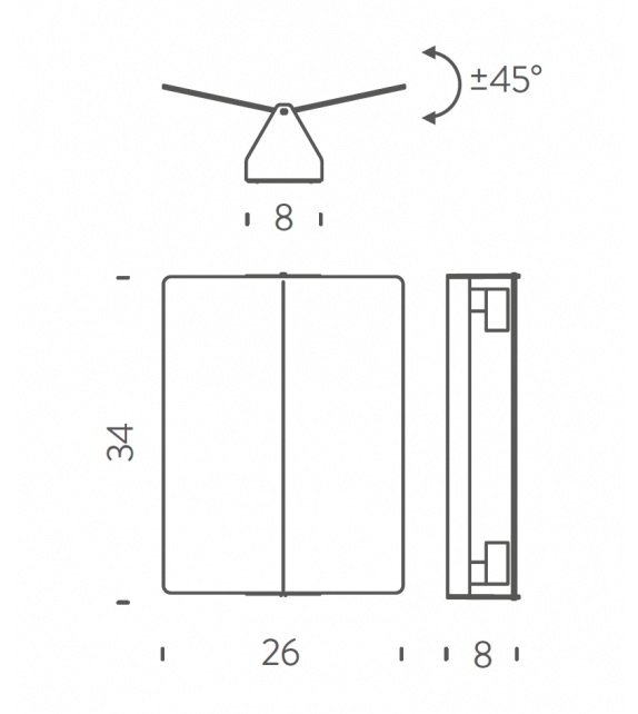Applique à Volet Pivotant Plié E14 Nemo Wandleuchte