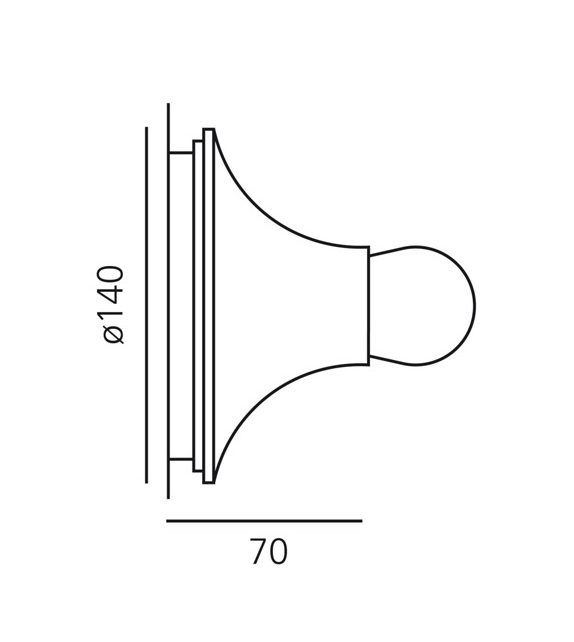 Versandfertig - Teti Artemide Wandleuchte/Deckenleuchte
