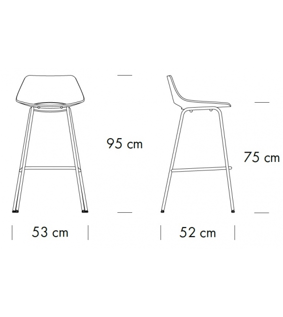 S 661 H Thonet Barhocker