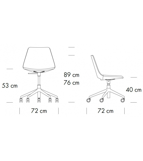 S 661 SPVDR / PVDR Thonet Silla Giratorio