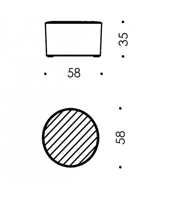 Oyster Wittmann Sitzpouf