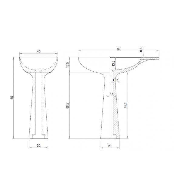 Cashmere Kreoo Lavabo D'appoggio