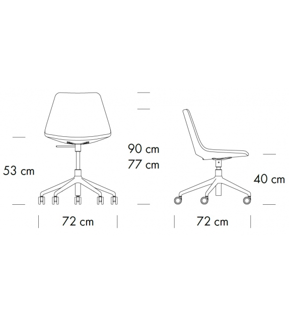 S 661 PVDR Thonet Gepolsterter Drehstuhl