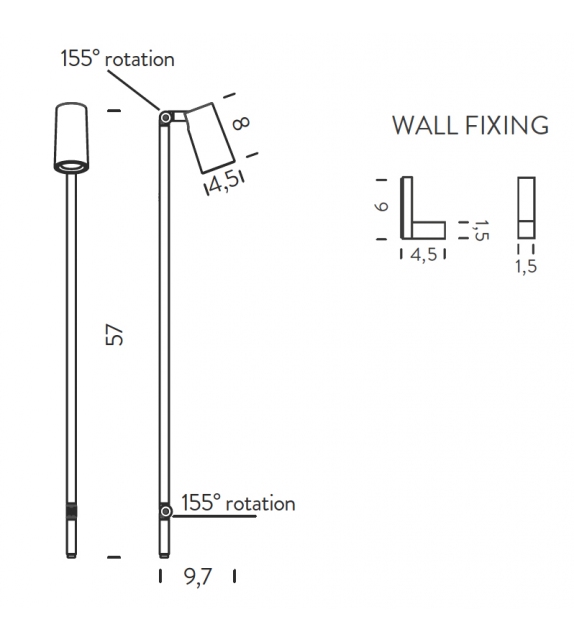 Untitled Mini Spot Nemo Wandleuchte