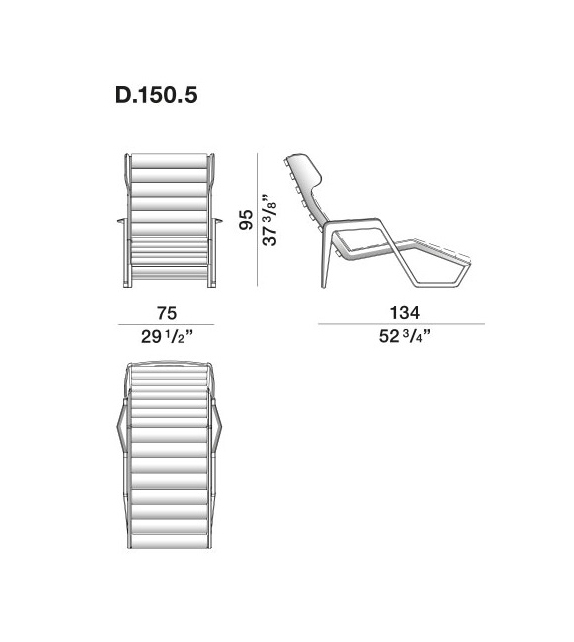 Chaise Longue D.150.5 Molteni & C