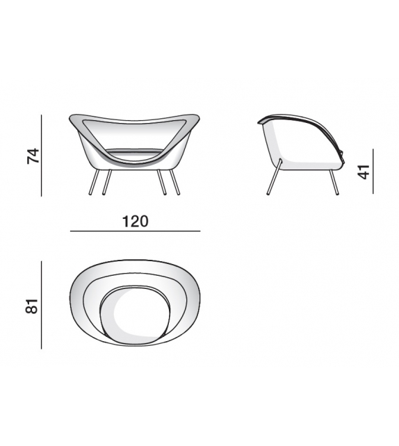 D.154.2 Outdoor Fauteuil Molteni & C