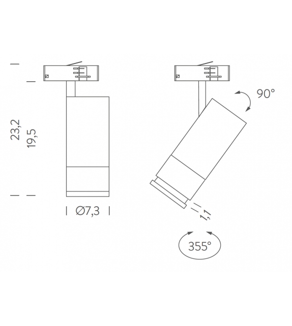 Capri Track Nemo Lámpara de Techo