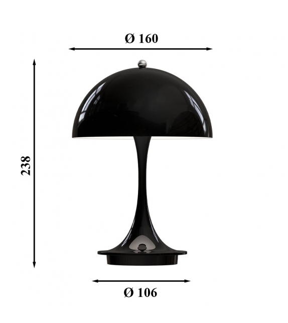 Panthella Portable Louis Poulsen Lámpara de Mesa