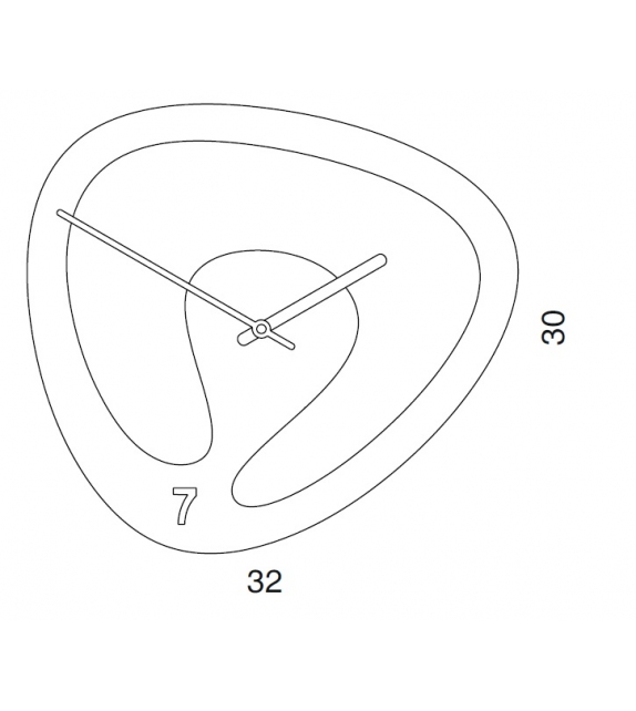 Seven Progetti Wanduhr