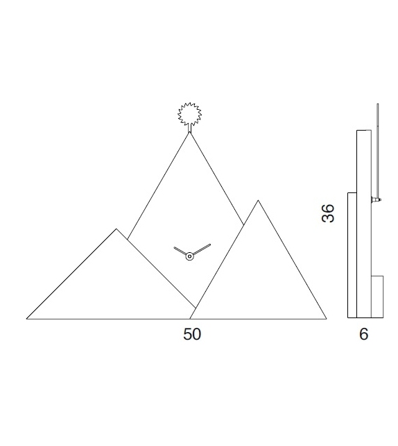 Sunset Progetti Horloge Murale / de Table