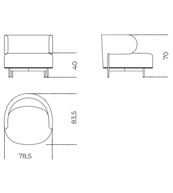 Akiko Lounge Gallotti&Radice Lounge Chair