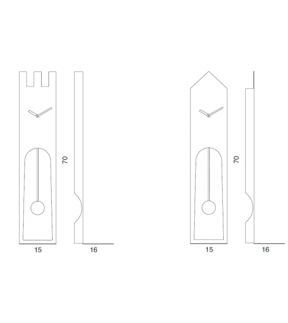 Don Progetti Horloge à Pendule