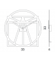Vitruvius Progetti Wall Clock