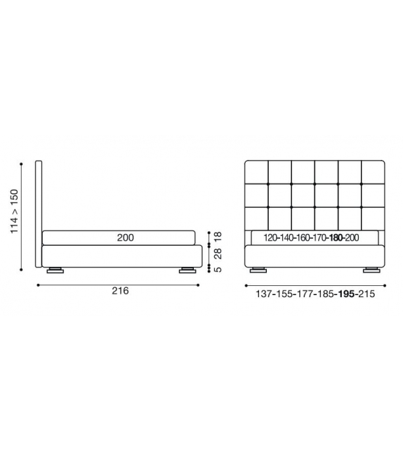 Max Alto Capitonné Twils Bed