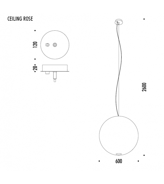 Moon 60 DE Davide Groppi Làmpara de Suspension