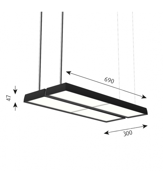 LP Slim Box Double Louis Poulsen Pendant Lamp