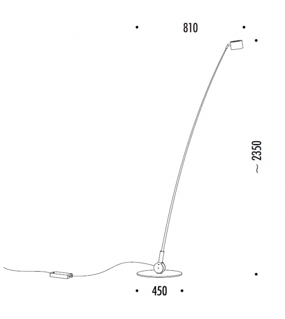 Ready for shipping - Sampei 260 Floor Lamp Davide Groppi