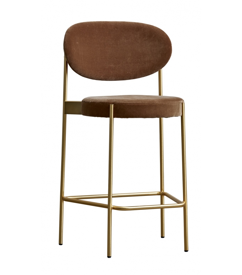 Series 430 Verpan Set of 2 Bar Stool Brass