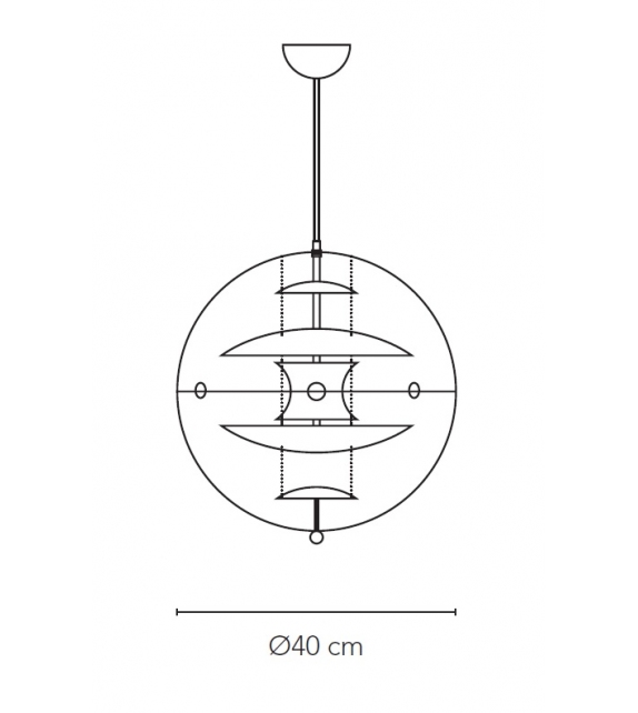 Vp Globe Brushed Alu Verpan Lampada a Sospensione