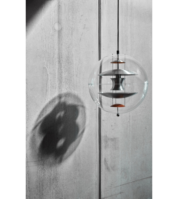 Vp Globe Brushed Alu Verpan Suspension Lamp