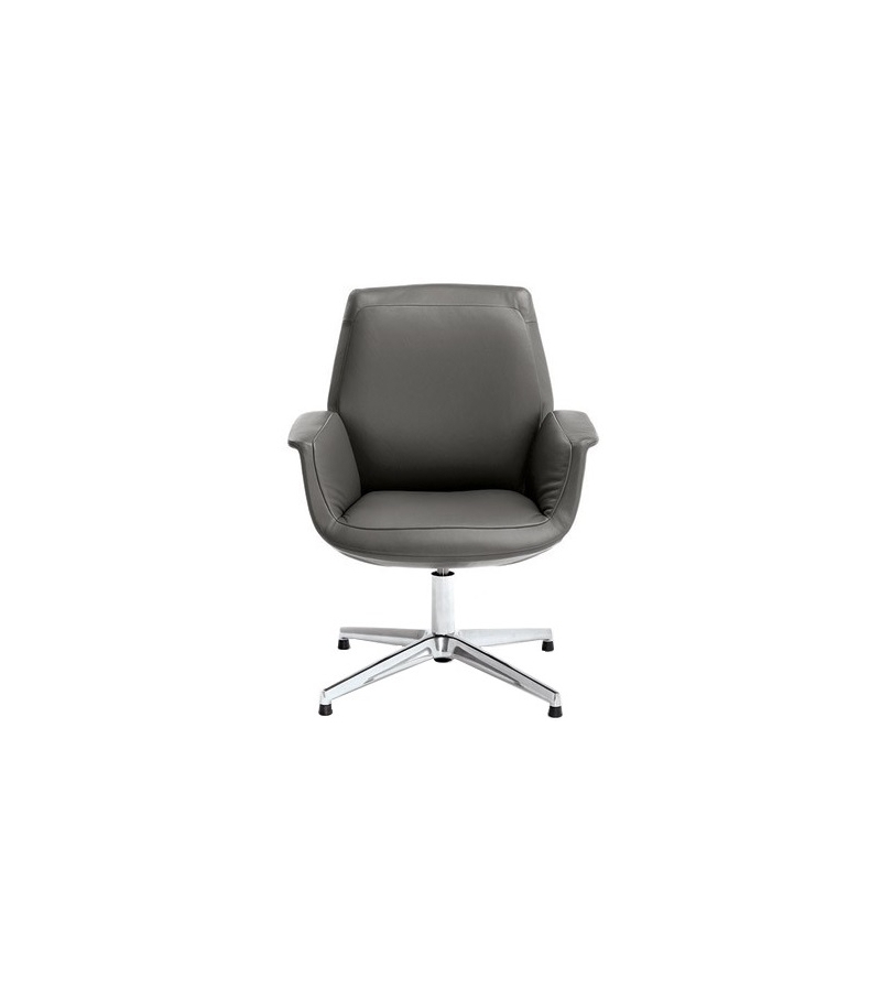 Downtown Visitor Swivel Chair Poltrona Frau
