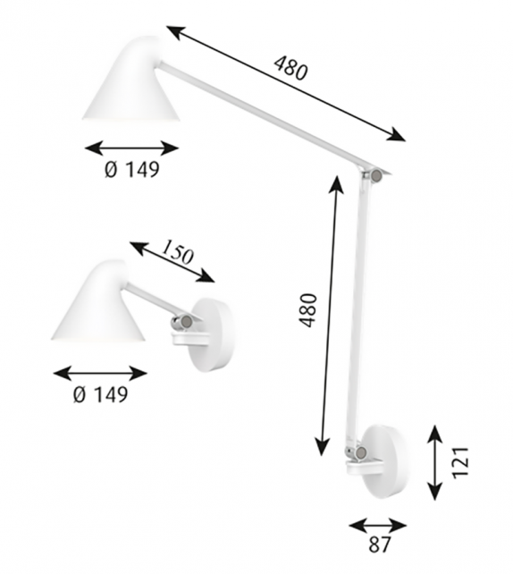 NJP Box Louis Poulsen Wall Lamp