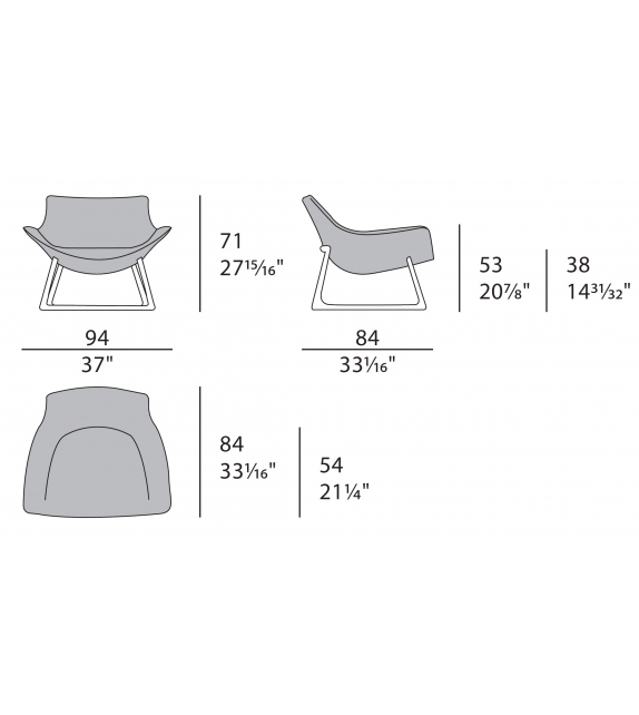 Harp Turri Small Armchair