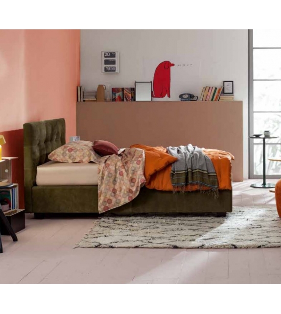 Max Basso Capitonnè Twils Single Bed