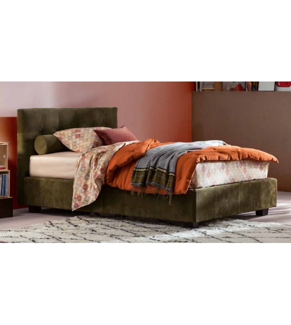 Max Basso Capitonnè Twils Single Bed