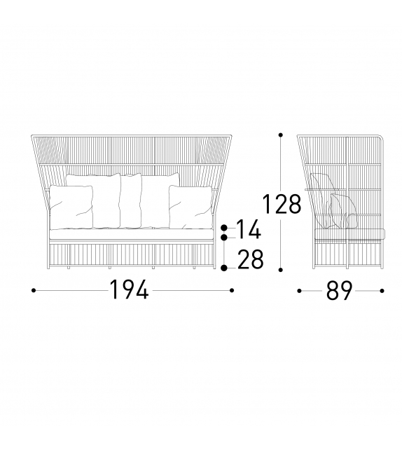 Tibidabo Hohen Sofa Varaschin