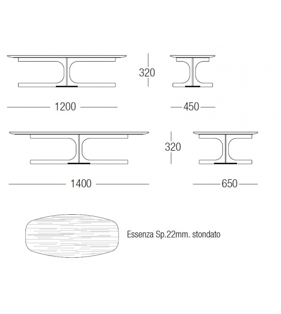 Janus MisuraEmme Coffee Table with Wooden Top