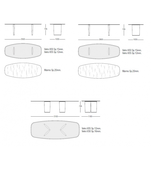 Ala Round MisuraEmme Tisch