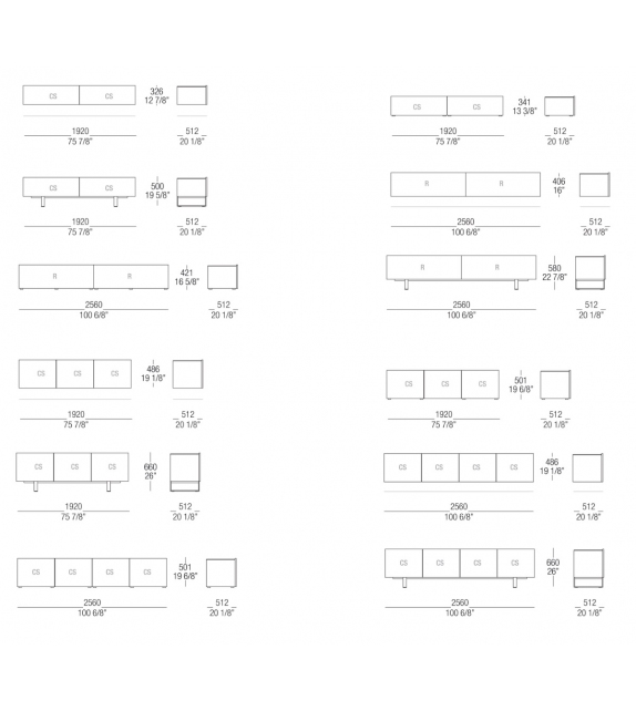 Square MisuraEmme Aparador