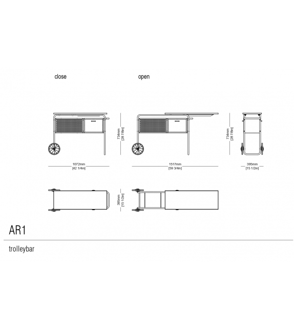 AR1 MisuraEmme Bar Trolley