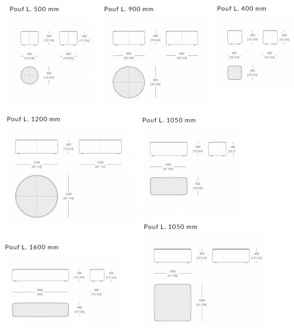 Pouf Stone MisuraEmme