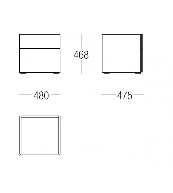 Cube MisuraEmme Bedside Table