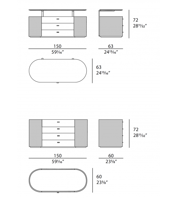Roma Turri Cassettiera