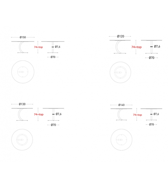Flexion Table base unique Varaschin