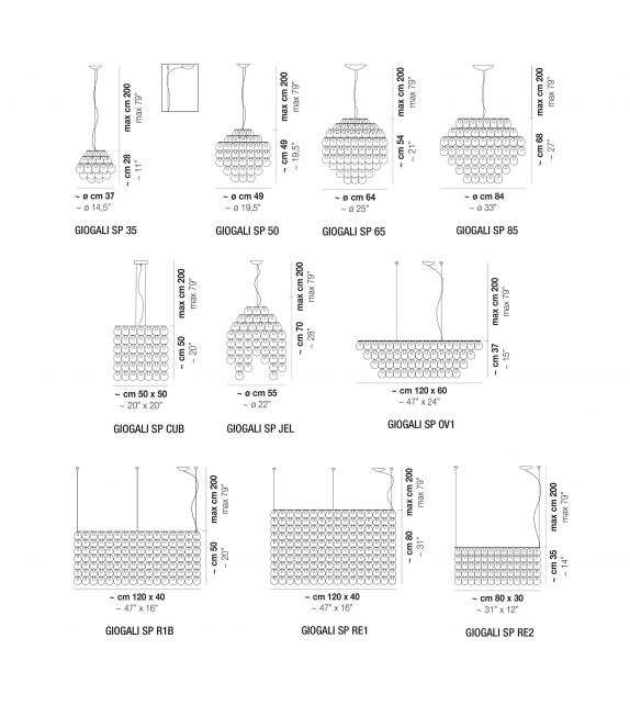 Giogali Vistosi Hanging Lamp