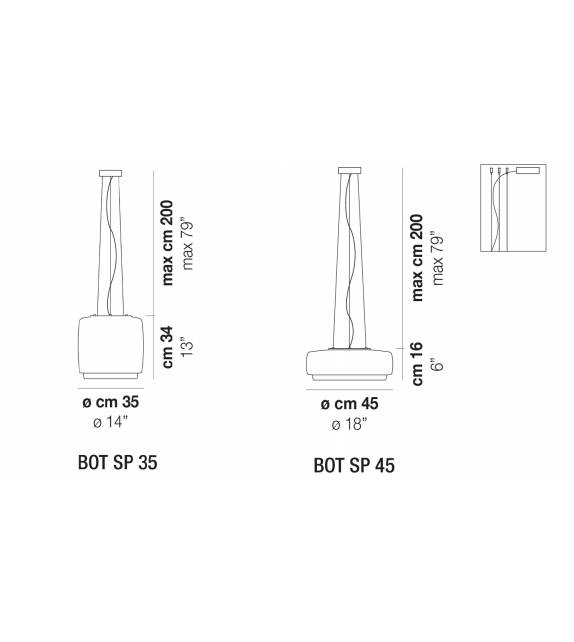 Bot Vistosi Hanging Lamp