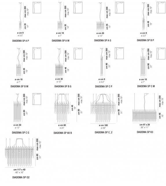 Diadema  Vistosi Lampadario