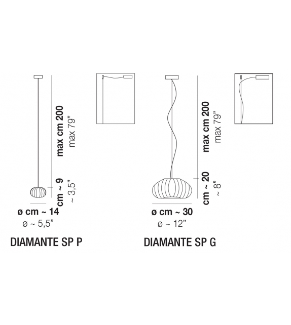 Diamante Vistosi Suspension Lamp