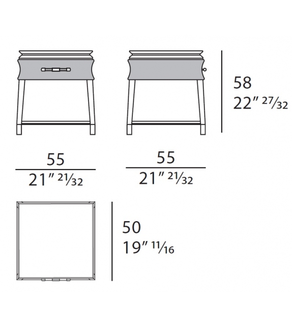Noir Turri Table De Chevet