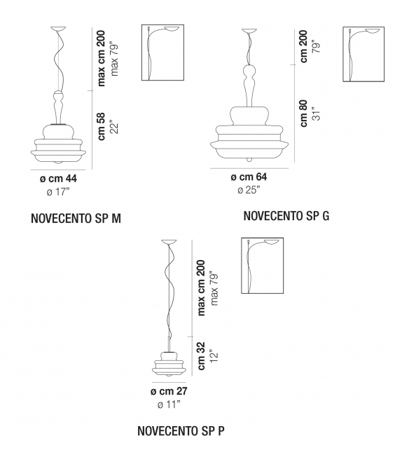 Novecento SP Vistosi Suspension
