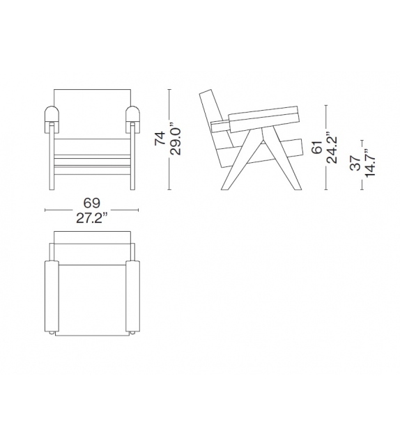 Listo para entregar - 053 Capitol Complex Pro Cassina Butaca