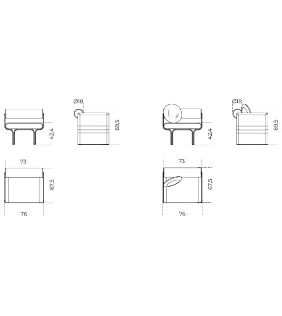 Stami Lounge Gallotti&Radice Fauteuil