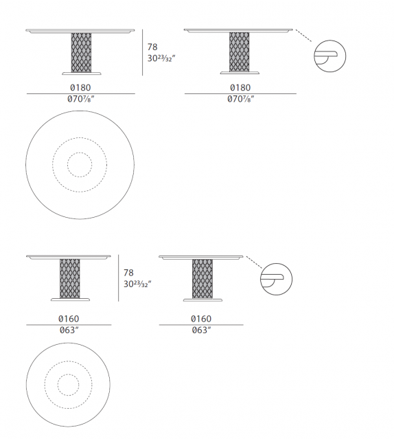 Numero Tre Turri Round Table