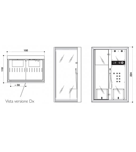 Frame In 2 Jacuzzi Shower Cabins Milia Shop
