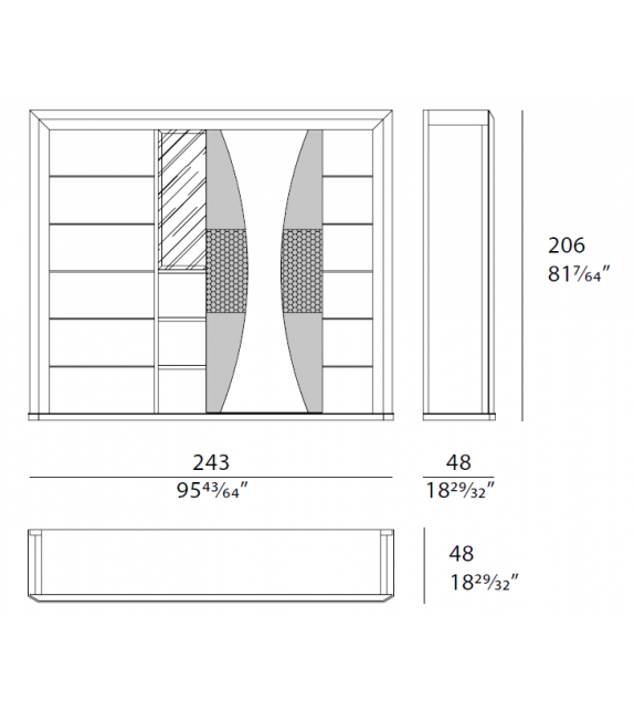 Vogue Turri Bücherregal